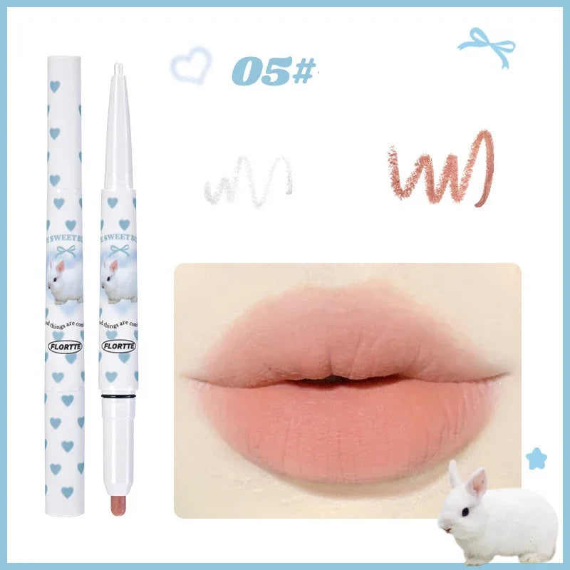 FLORTTE Lip liner Pencil Natural Matte Lip Liner Cute Animals Lipstick Pen Lasting Lipliners Korean Cosmetic  Kawaii Make Up Good Vibrations