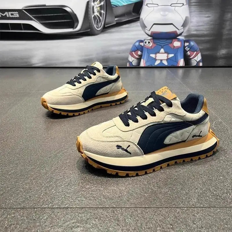 Casual Shoes Men's Sports Shoes Summer Casual Thick Soled Men's Shoes Soft and Comfortable Non-slip Outdoor Fashion Board Shoes Good Vibrations