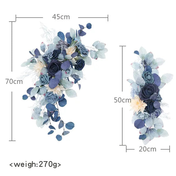Yannew Artificial Arch Flowers Swag for Boho Wedding Baby Shower Ceremony Flower Garlands Arrangement Reception Backdrop Decor Good Vibrations