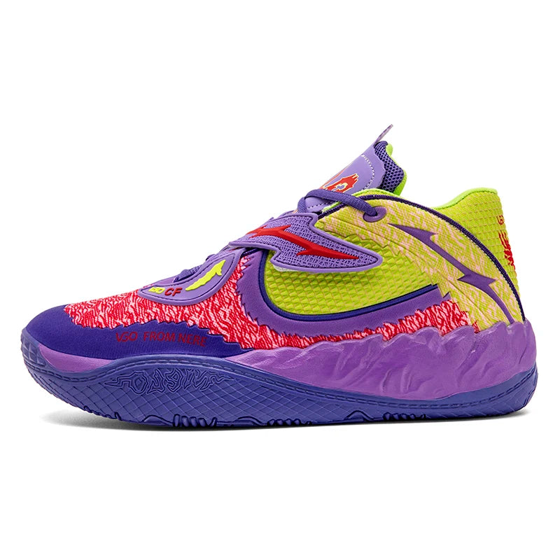 New basketball shoes with Velcro MD+rubber anti slip sole, high elastic response, suitable for both men's and women's indoor and Good Vibrations