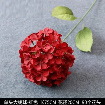 Wedding Decor Rose red wine red artificial rose flower row road guide Hydrangea flower silk flower dropshipping Good Vibrations