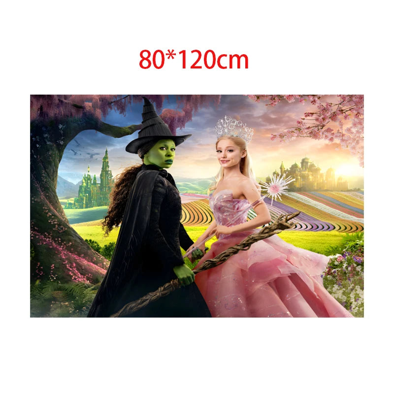 Wicked Birthday Party Decoration Magic Witch Balloon Backdrop Tableware Split Sales Wicked Birthday Party Supplies Good Vibrations