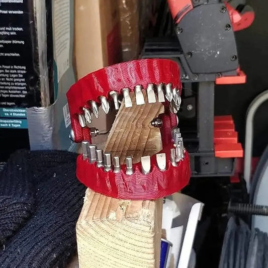 Funny Denture Drill Bit Holder for Screwdriver Teeth Model Screwdriver Bit Holder Fits 1/4 Inch Hex Bit Drive Bit Adapter Tools Good Vibrations