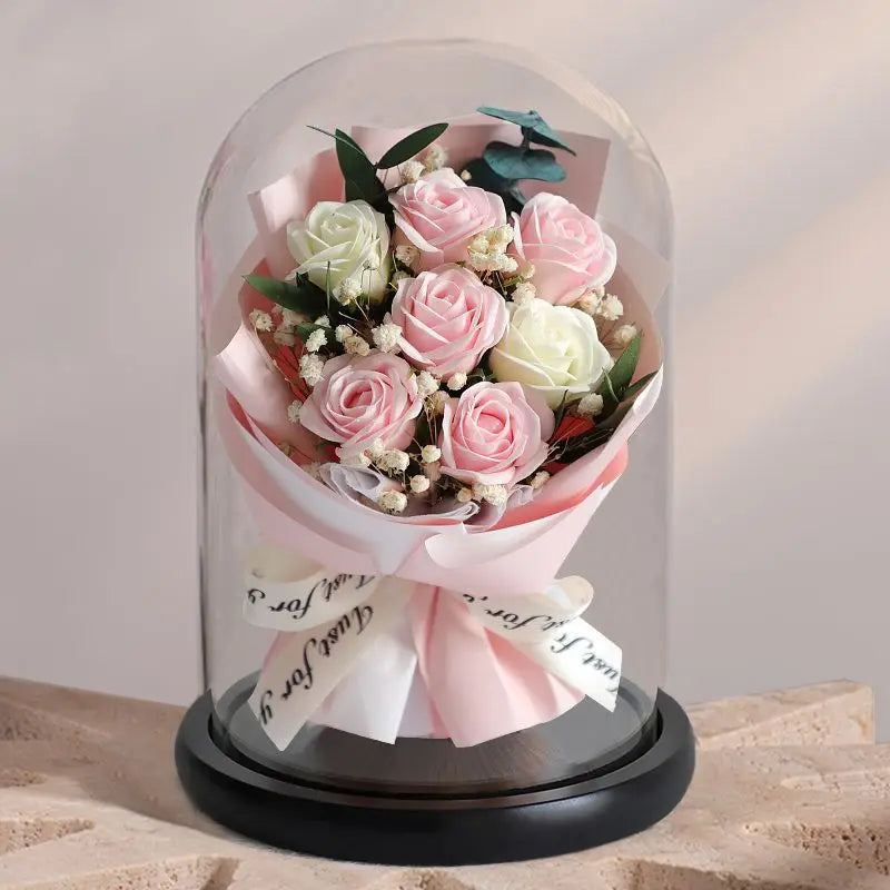 Forever Preserved Real Rose in Glass Dome Women Valentines Day Gifts Eternal Flower for Mother's Day Anniversary Birthday Good Vibrations Adult Super Store