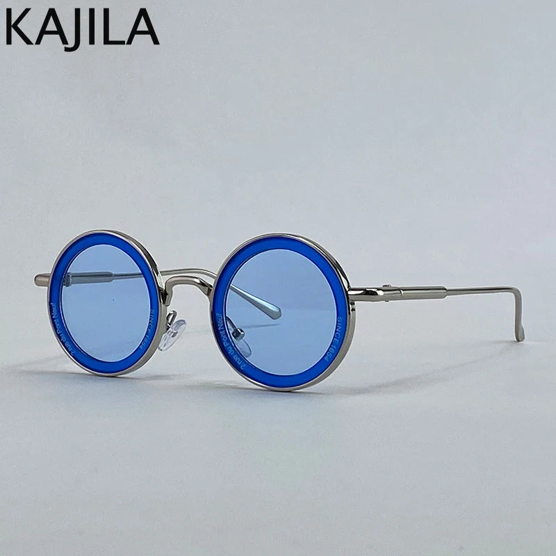 Small Frame Round Steampunk Sunglasses Men 2025 Luxury Brand Retro Punk Sun Glasses For Male Classic Driving Eyewear UV400 Good Vibrations