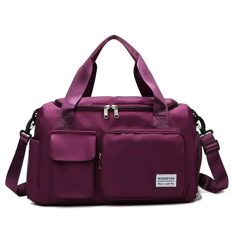 Travel Bag Large Capacity Weekender Carry On Duffle Bags with Shoe Compartment Sports Fitness Bags for Women Shoulder Bag Good Vibrations