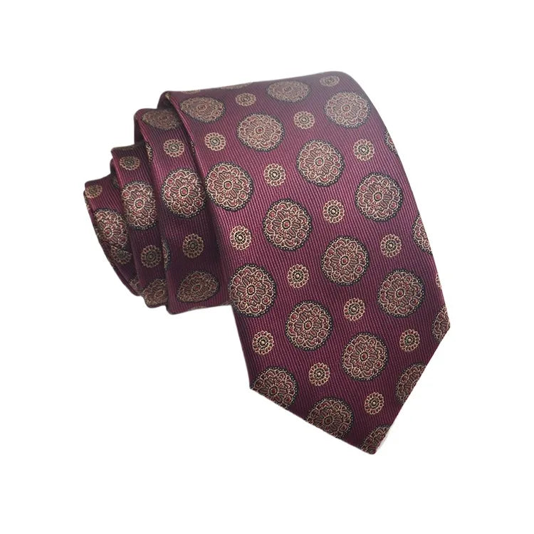 35 Styles Men's Silk Ties Jacquard Dot Floral 8cm Necktie Accessories Daily Wear Shirt Suit Cravat Wedding Party Gifts Neck Tie Good Vibrations