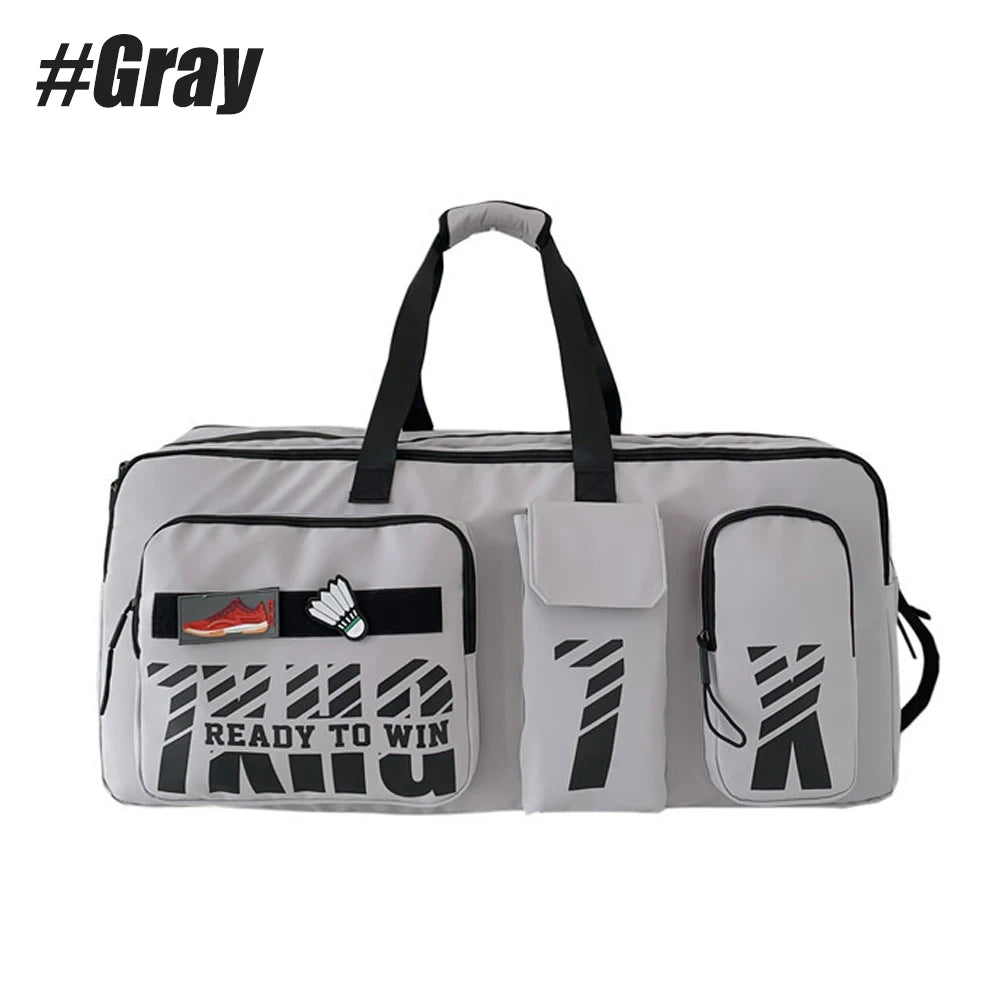 1pcs Large Duffle Bag with Shoes Compartment Foldable Travel Duffel for Men & Women Packable Water-Resistant Travel Bag Good Vibrations