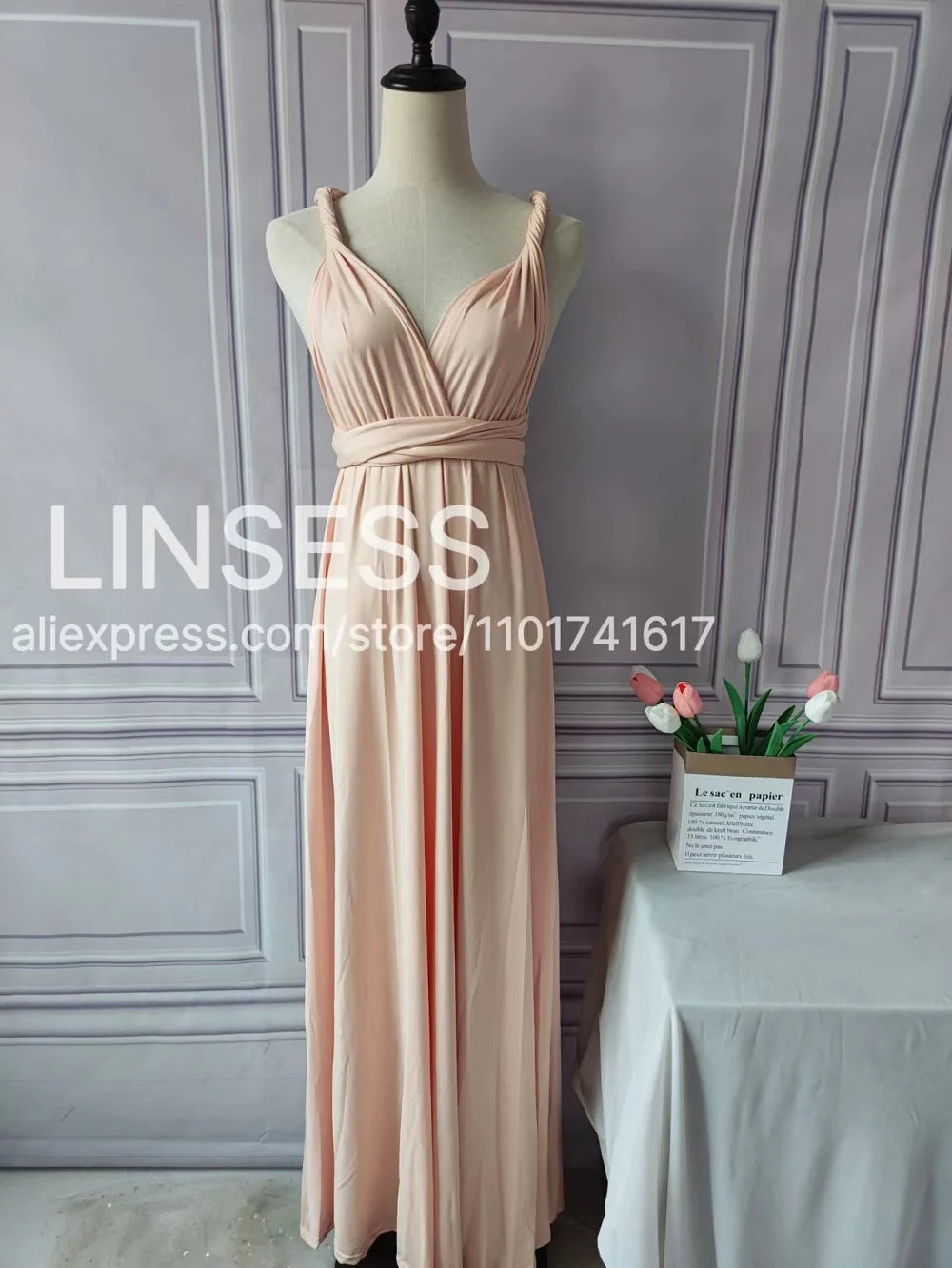 Multiway Maxi Dress Bridesmaid Dress Infinity Cocktail Dress Floor Length Bridesmaid Dress Maxi Dress for Bridesmaid Gifts Good Vibrations