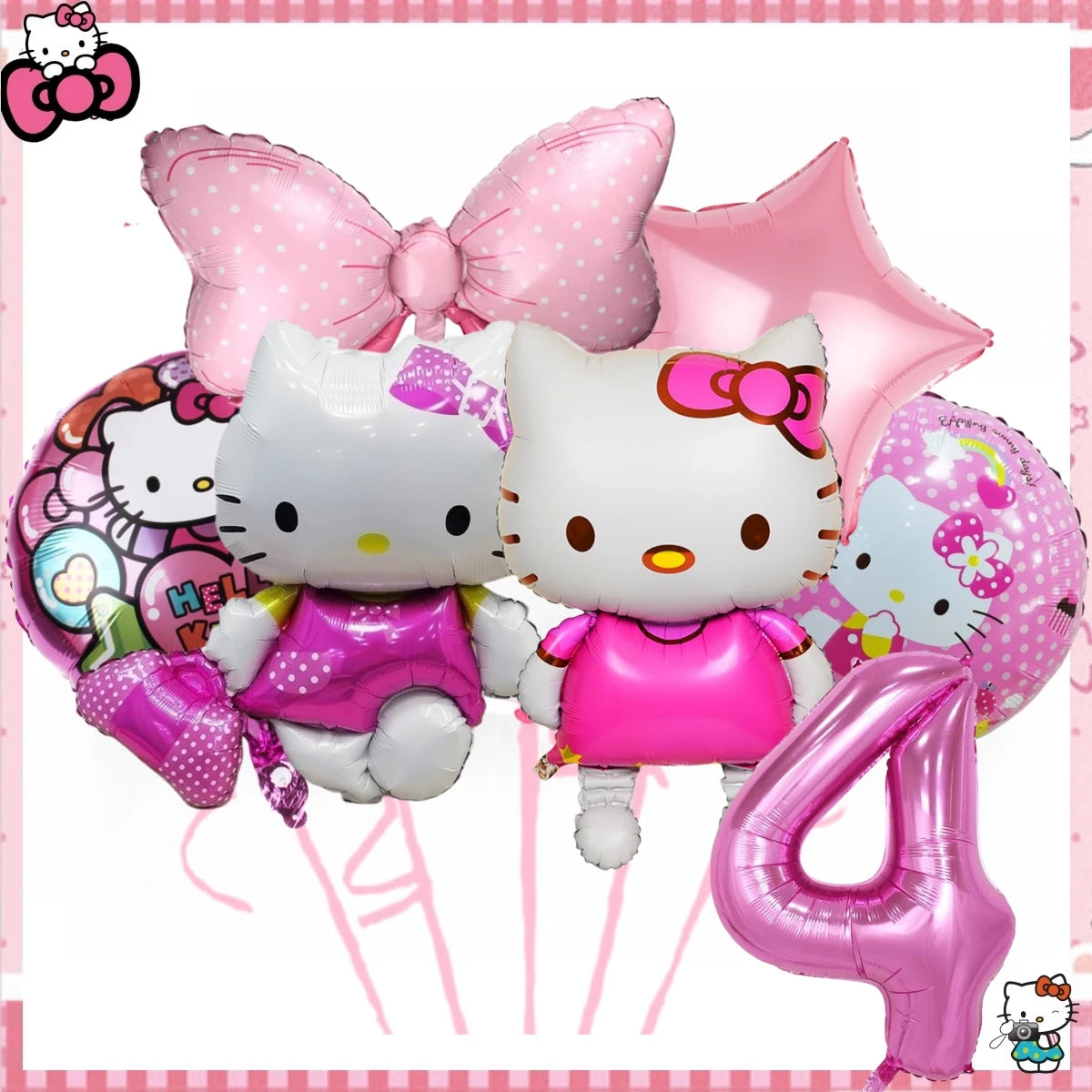 Hello Kitty Birthday Party Decoration Disposable Tableware Cup Plate Tablecloth Balloons Baby Shower Girls Party favors Supplies Good Vibrations