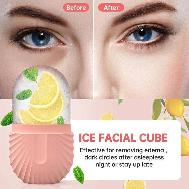 Ice Face Roller Ice Cube Beauty Massage Silicone Ice Mold For Eye Puffiness Ice Facial Roller Shrink Pores Good Vibrations
