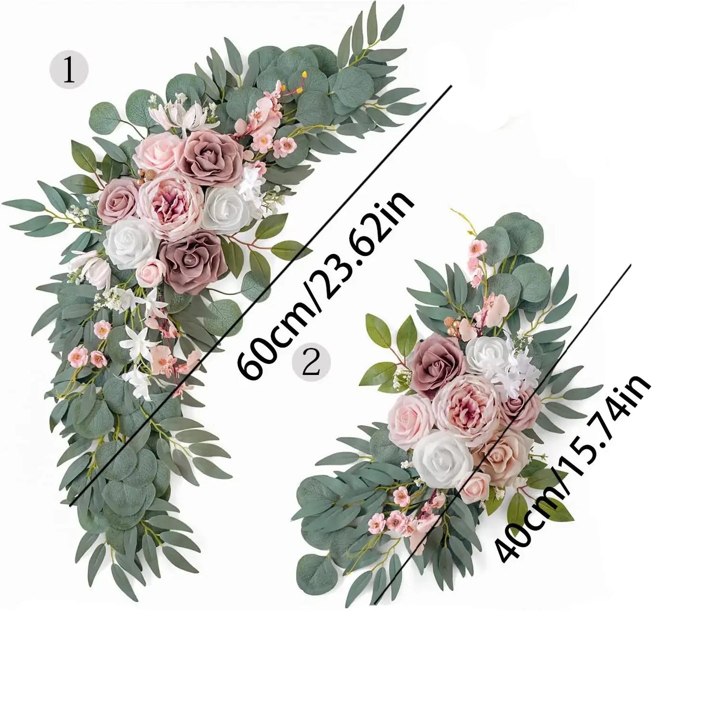 Romantic White Artificial Wedding Flowers Artificial Arch Flowers Artificial Wedding Arch Flowers Kit Wedding Welcome Sign Decor Good Vibrations
