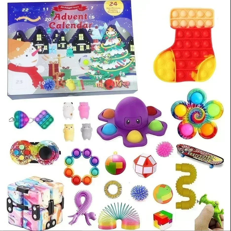 Christmas Advent Calendar for Kid girls boys gift Set for Chritmas Party 24 Days Countdown Calendar calendario de adviento Good Vibrations