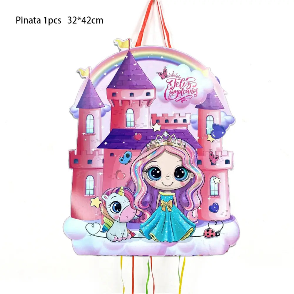 Cute Pink Princess Unicorn Theme piñata birthday Pinas birthday piñata toys pinata child birthday Decoration christmas Pinata Good Vibrations