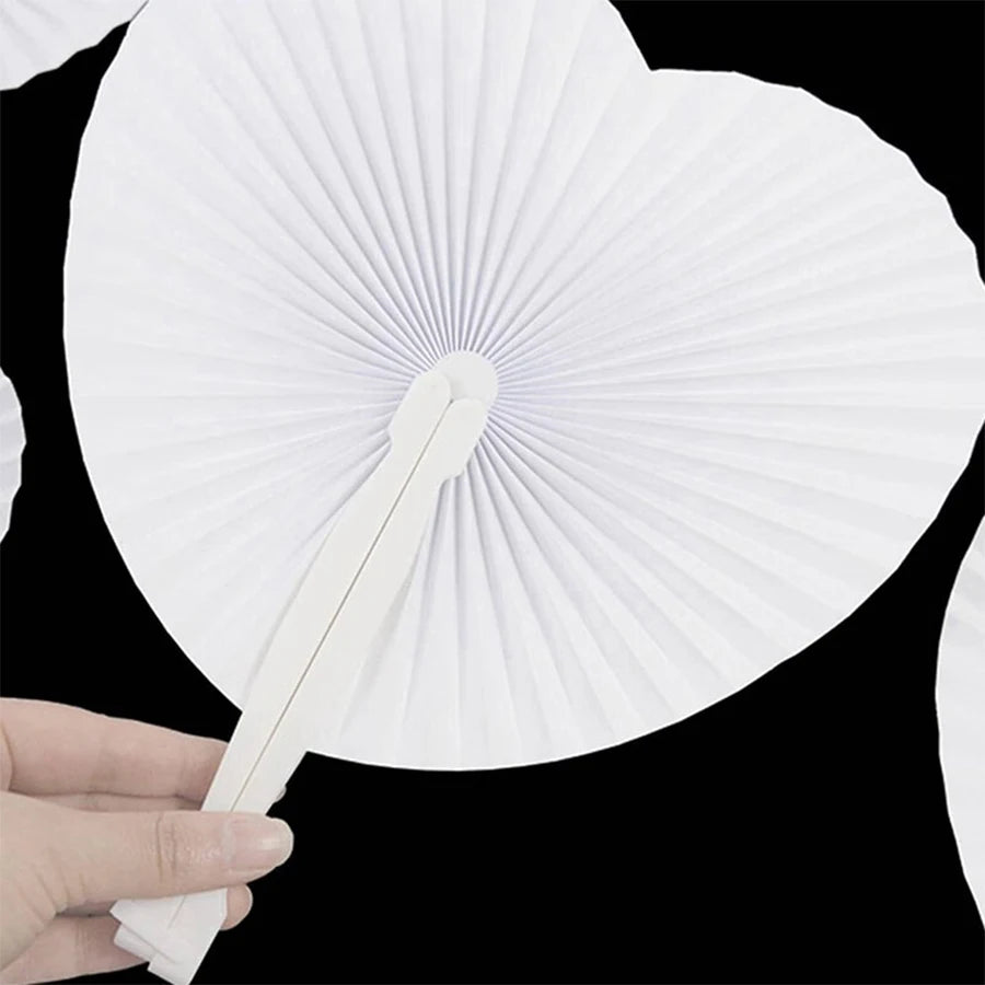 1pcNew folding fan Heart center wall decoration Wedding party gift anniversary birthday wedding fan Good Vibrations