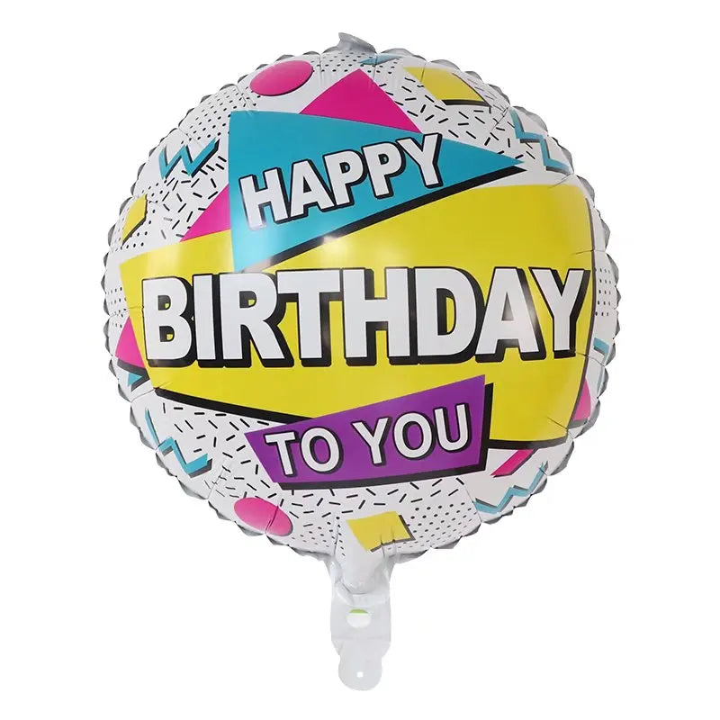 10pcs 18inch Happy Birthday Balloons Baby Shower Balloon Happy Birthday Party Decoration Foil Globos Good Vibrations