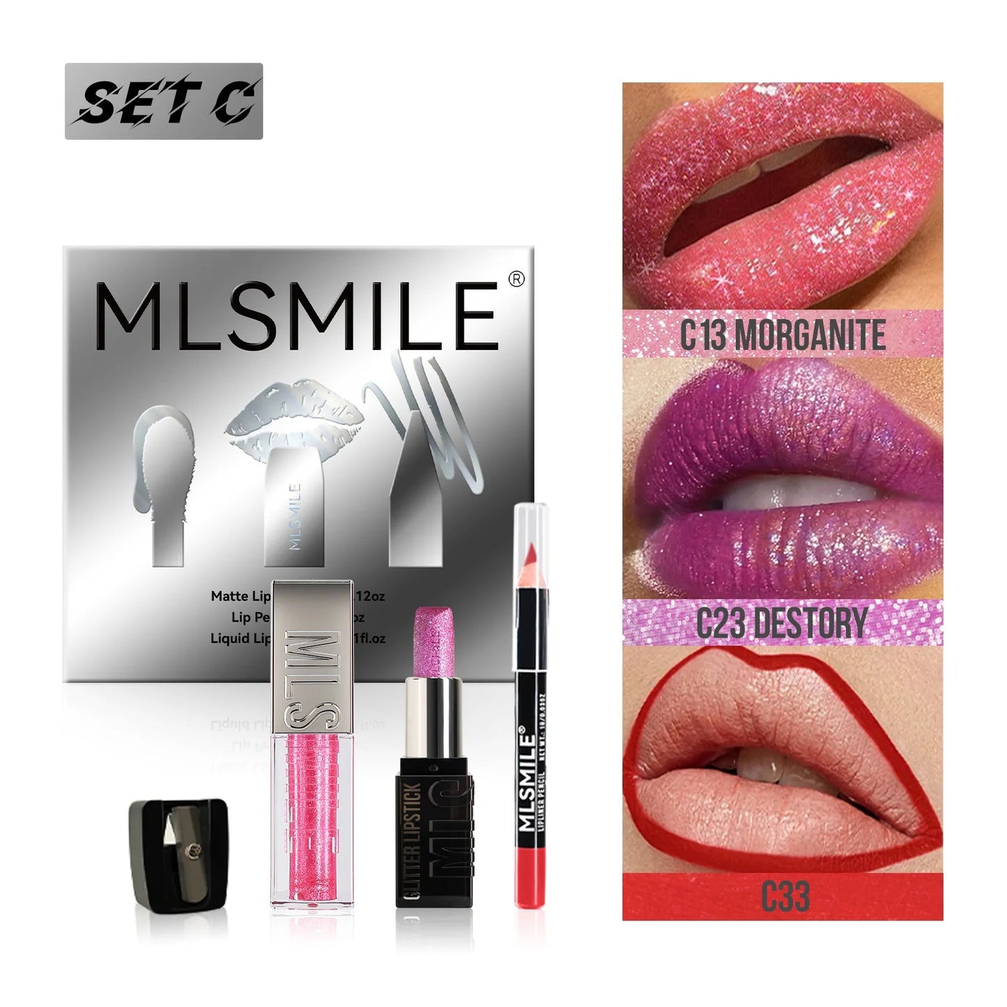 Long Lasting Lipstick Waterproof Moisturizing Ultra Shiny Diamond Pearl Lip Glaze Matte Lip Liner Makeup Kit Makeup Cosmetics Good Vibrations