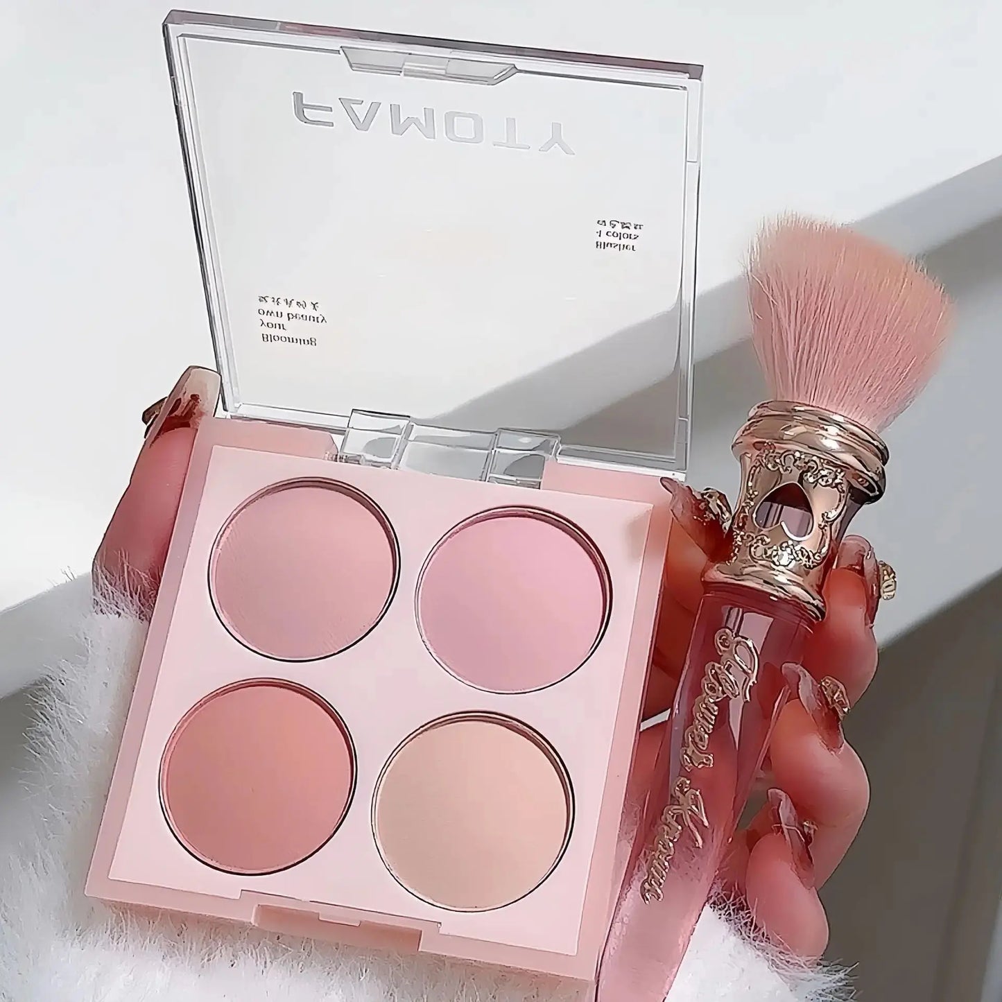 4 Colors Blush Powder Face Makeup Sweet Warm Colors Matte Cheek Powder Facial Beauty Cosmetic Makeup Blush Good Vibrations