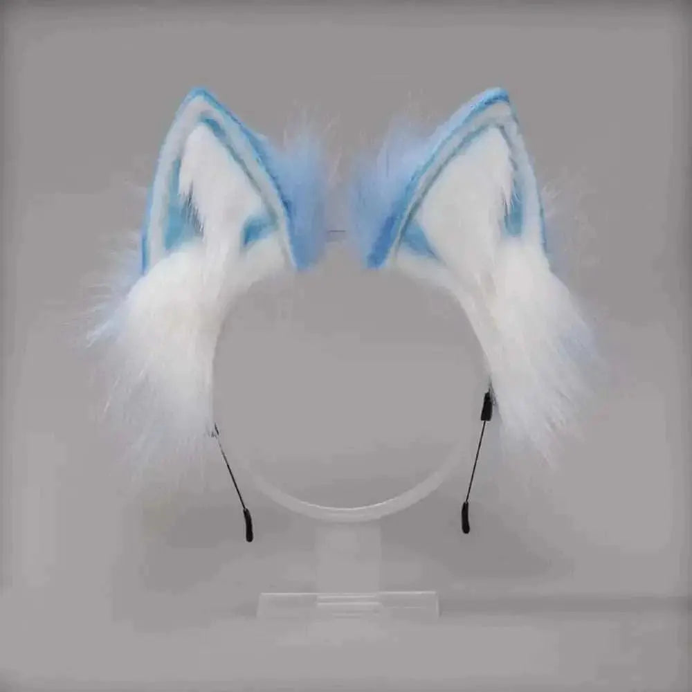 Womens Lolita Plush Hair Ornaments Animal Cat Ears Hair Halloween Party Hair Hoops Anime Cosplay Fancy Props GOOD Vibrations