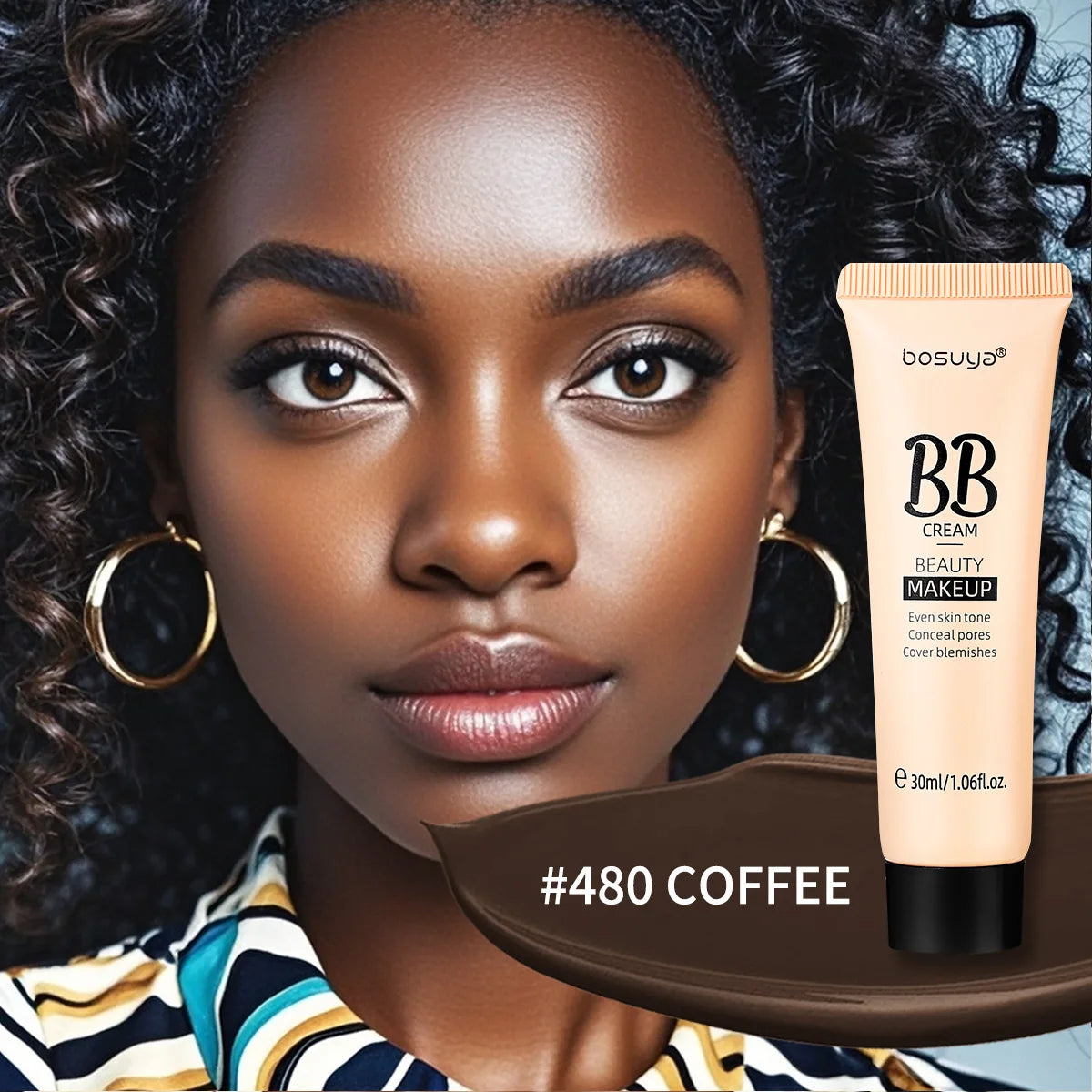 30ml Beauty BB Cream Foundation,Liquid Concealer,Long-Lasting Moisturizing Waterproof,Not Easy to Remove Makeup,Full Coverage Good Vibrations