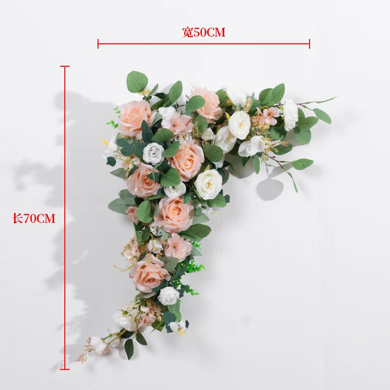 Artificial Flower For Wedding Welcome Sign Decoration Window Hall Exhibition Decor Photo Props Flower Backdrop Party Arrangement Good Vibrations
