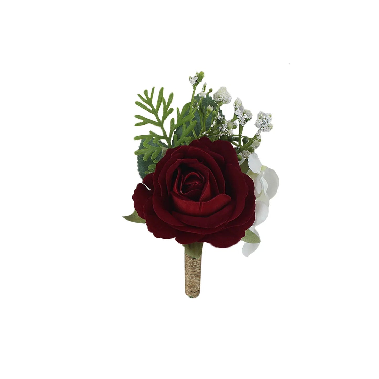 Boutonnieres Flowers Artificial Roses Silk White Ivory Corsage Buttonhole Groomsmen Boutonniere for Men Wedding Accessories Good Vibrations