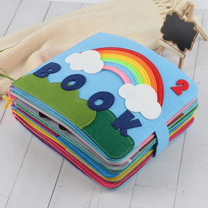Baby Felt Quiet Books Busy Board Toddler Basic Life Skill Early Learning Education Toys Montessori Story Cloth Book For Boy Girl Good Vibrations