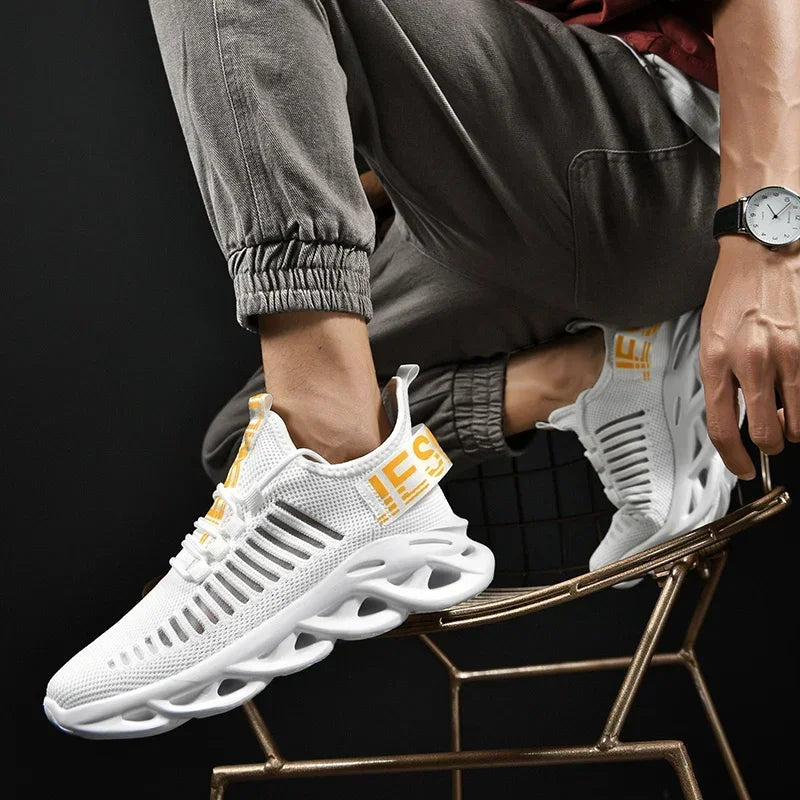 Men's Running Shoes Casual Fashion Mesh Breathable High-quality Luxury Design Tennis Shoes 2025 Casual Training Sneakers Women Good Vibrations