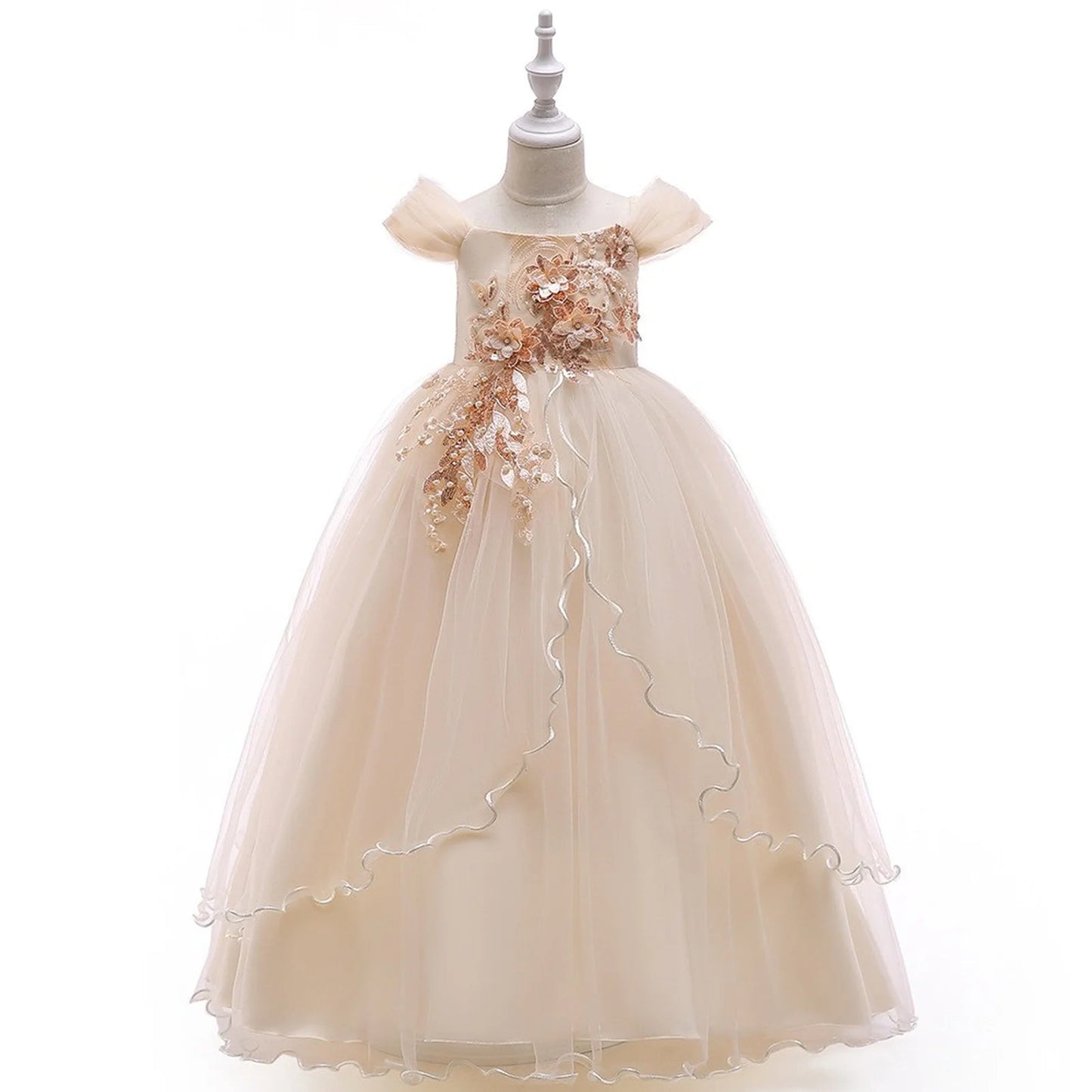 Kids Bridesmaid Dress For Girls Long Lace Wedding Prom Gown Flower Girl Party Dresses Children Formal Evening Clothes Good Vibrations