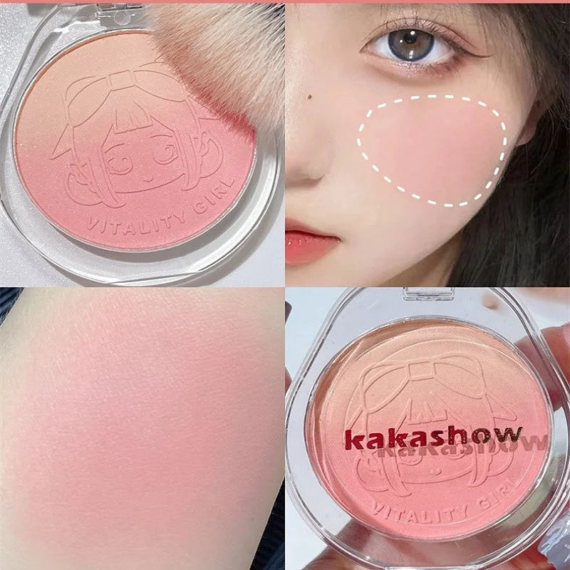 Dual gradient blush highlights natural nude makeup brightening cheeks purple blue female niche brand 2023 new Good Vibrations