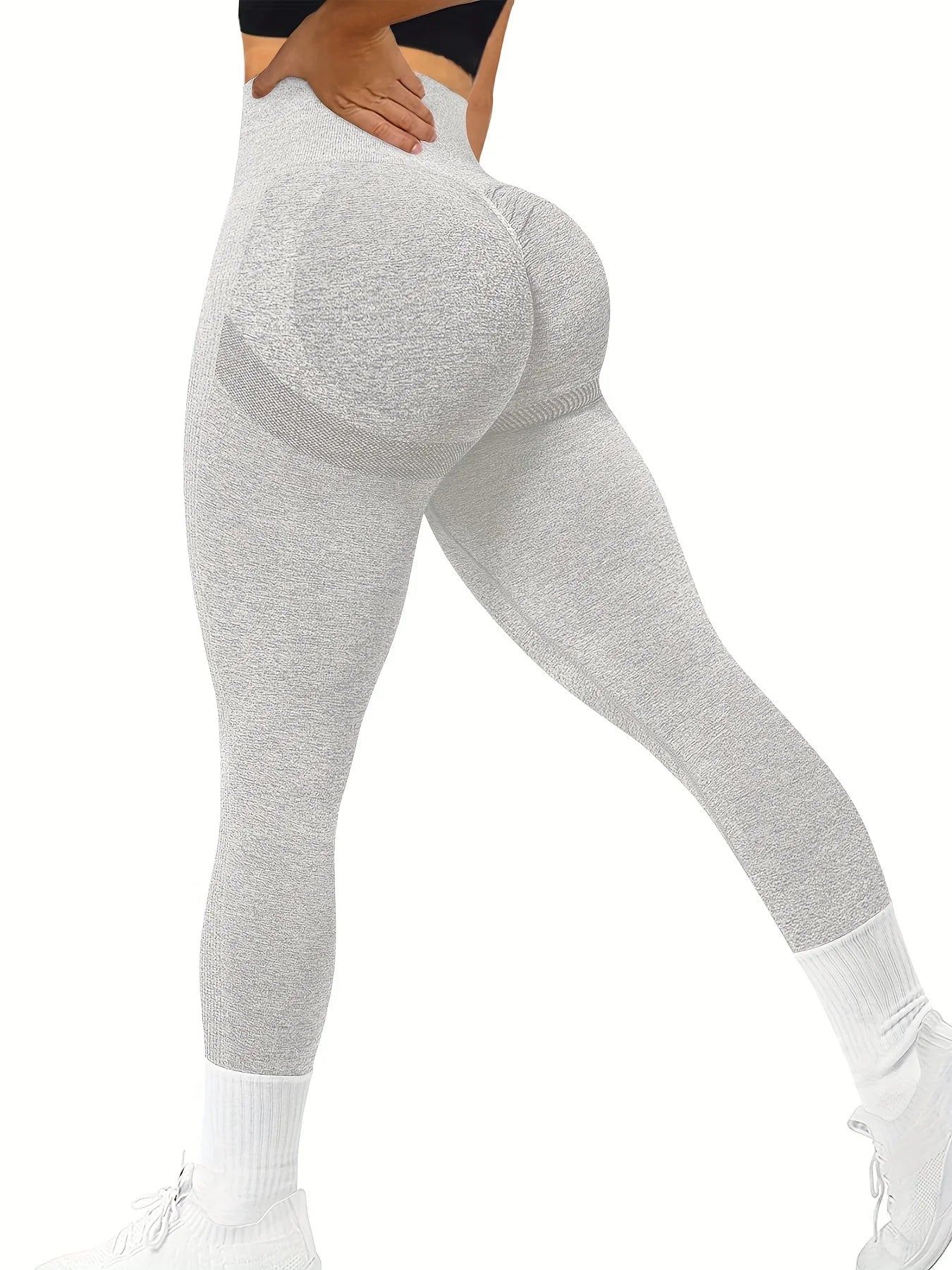 Seamless Butt Lifting Workout Leggings for Women High Waist Yoga Pants Compression Contour Tights Good Vibrations