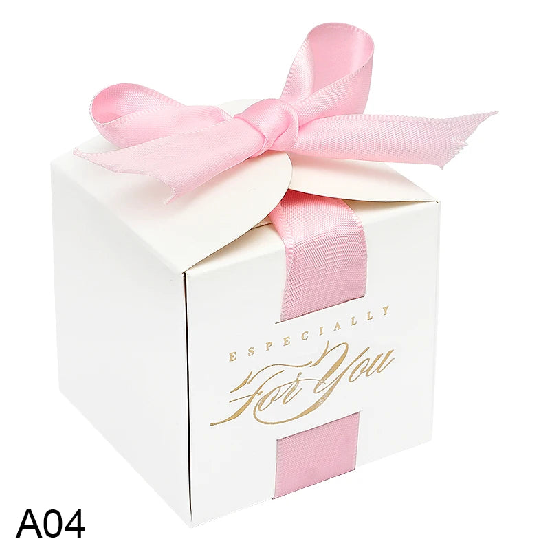 10Pcs Wedding Favors Gifts Box Souvenirs Gifts Boxes With Ribbon Candy Box Christening Baby Shower Birthday Event Party Supplies Good Vibrations