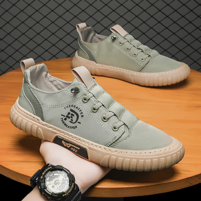 Men Casual Shoes Breathable Ice Silk Male Loafers Slip on Walking Flats Shoes Vulcanized Shoes for New Men Comfortable Sneakers Good Vibrations