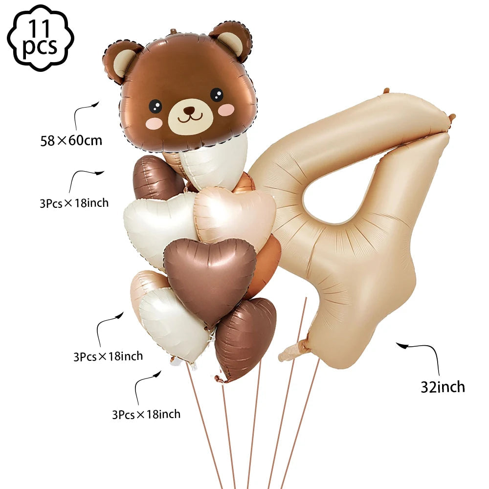 Baby shower Teddy Bear Birthday Party Plates Cup Tableware Kids 1st Birthday Party Decor Teddy Bear Balloon Birthday Party decor Good Vibrations