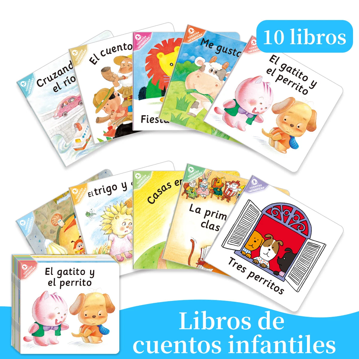 1 Set of 10 Spanish Children's Storybooks Children's Books Enlightenment Puzzle Books Early Learning Books Children's Gifts Good Vibrations