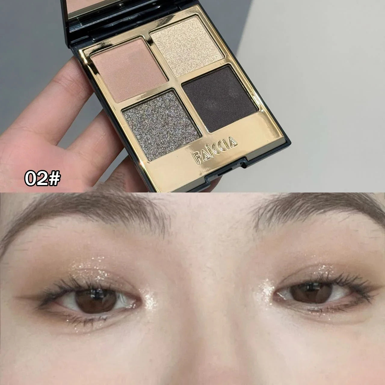 Four-color Eyeshadow Palette Low Saturation Earth Brown Rose Pearly Matte Glitter Eyeshadow Shiny Eye Shadow Lasting Eye Make Up Good Vibrations