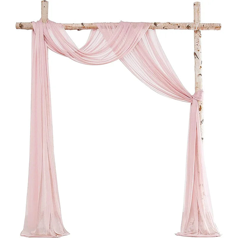 Yannew Burnt Orange Rustic Wedding Arch Flowers White Swag Drape Kit for Wedding Ceremony Reception Backdrop Floral Decoration Good Vibrations