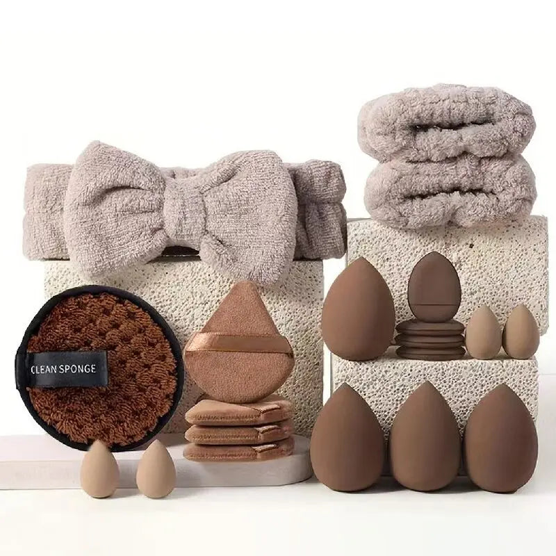 56-Piece Make up Brush Set (chocolate)- Full Face Cosmetics Kit , Eyeshadow Blending Brushes & Beauty Sponge make up brushes Good Vibrations