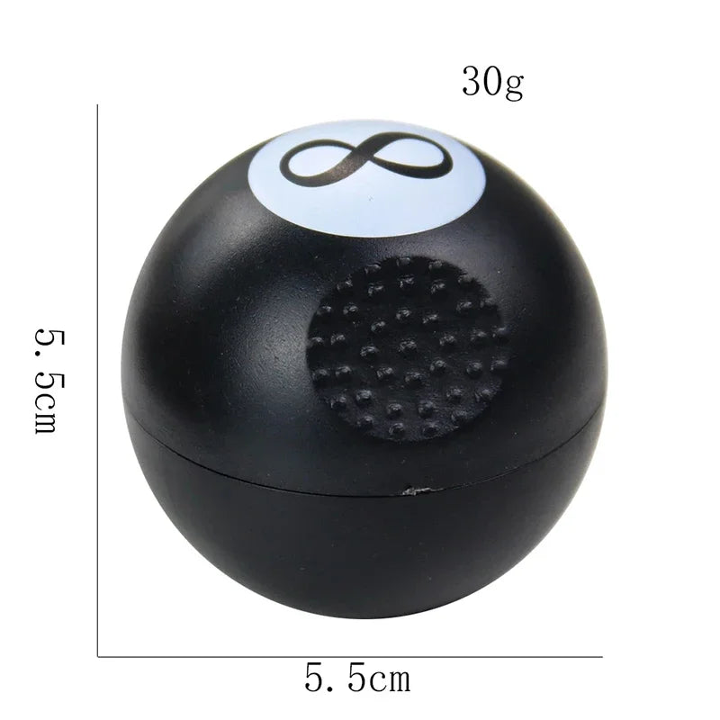 Black 8 Tobacco Grinder, creative manual spice cutter, black color, compact design, 5.5 cm diameter.