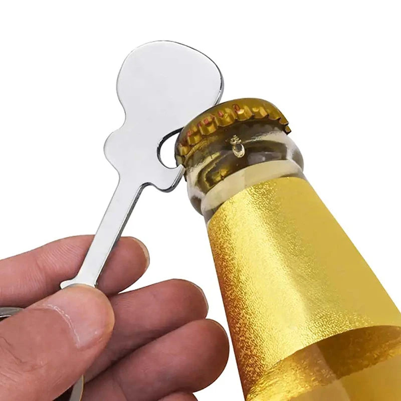 Wedding Gifts for Guests Wedding Souvenirs Custom Party Favors Personalized Silver Keychains Guitar Shaped Bottle Openers
