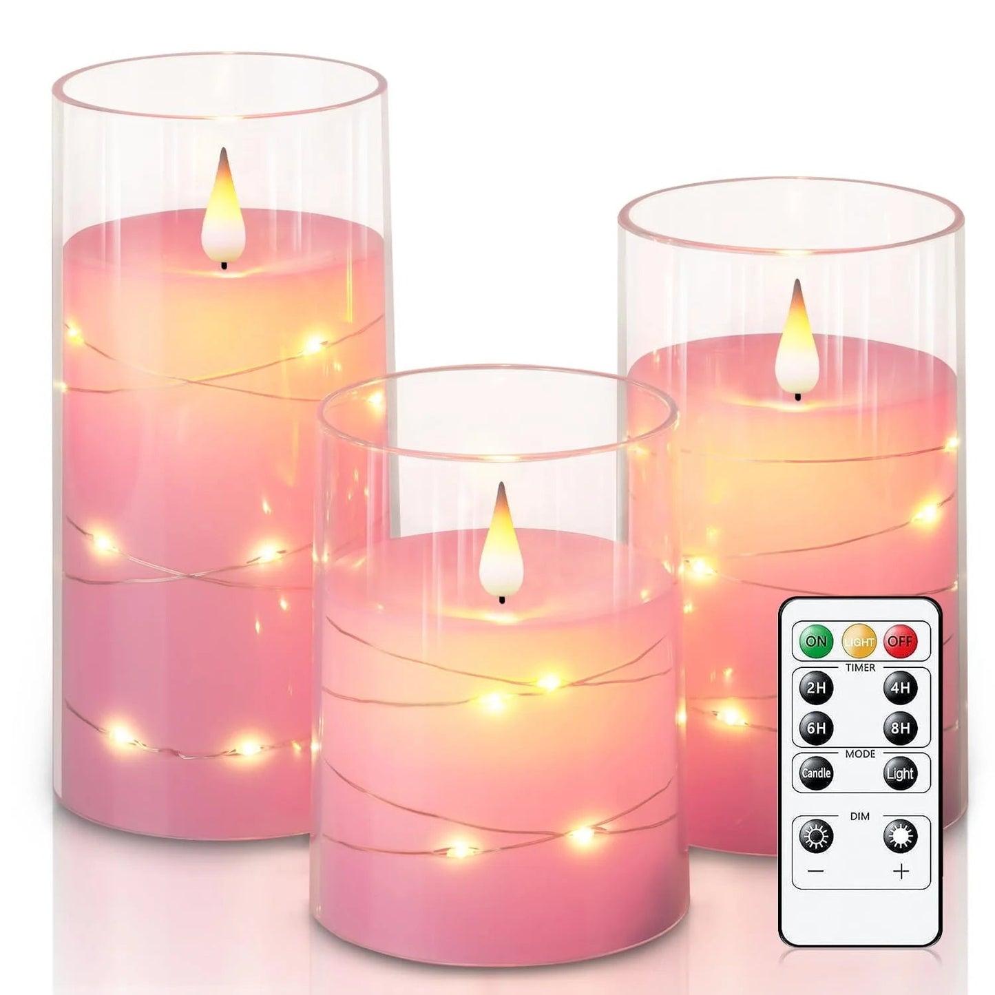 Electronic candles LED candles for home decoration LED light strips with remote control LED glass candles Christmas wedding part Good Vibrations