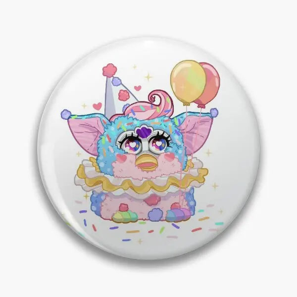 Clown Furby Soft Button Pin Creative Brooch Clothes Badge Lover Funny Lapel Pin Cute Metal Fashion Collar Gift Jewelry Women Good Vibrations