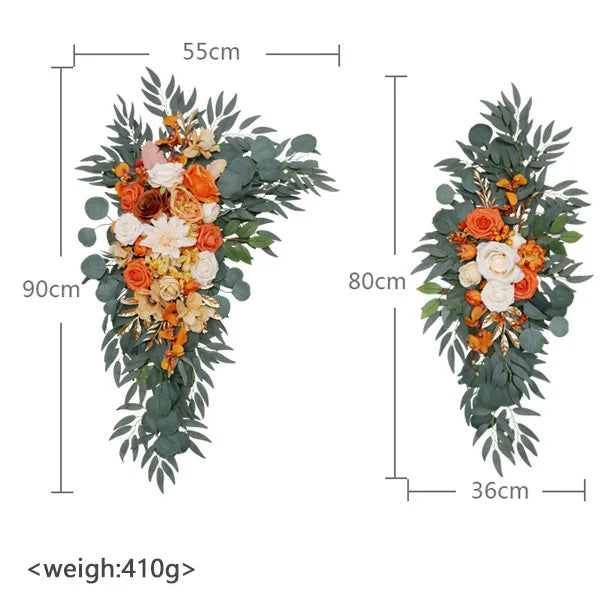 Yannew Artificial Arch Flowers Swag for Boho Wedding Baby Shower Ceremony Flower Garlands Arrangement Reception Backdrop Decor Good Vibrations