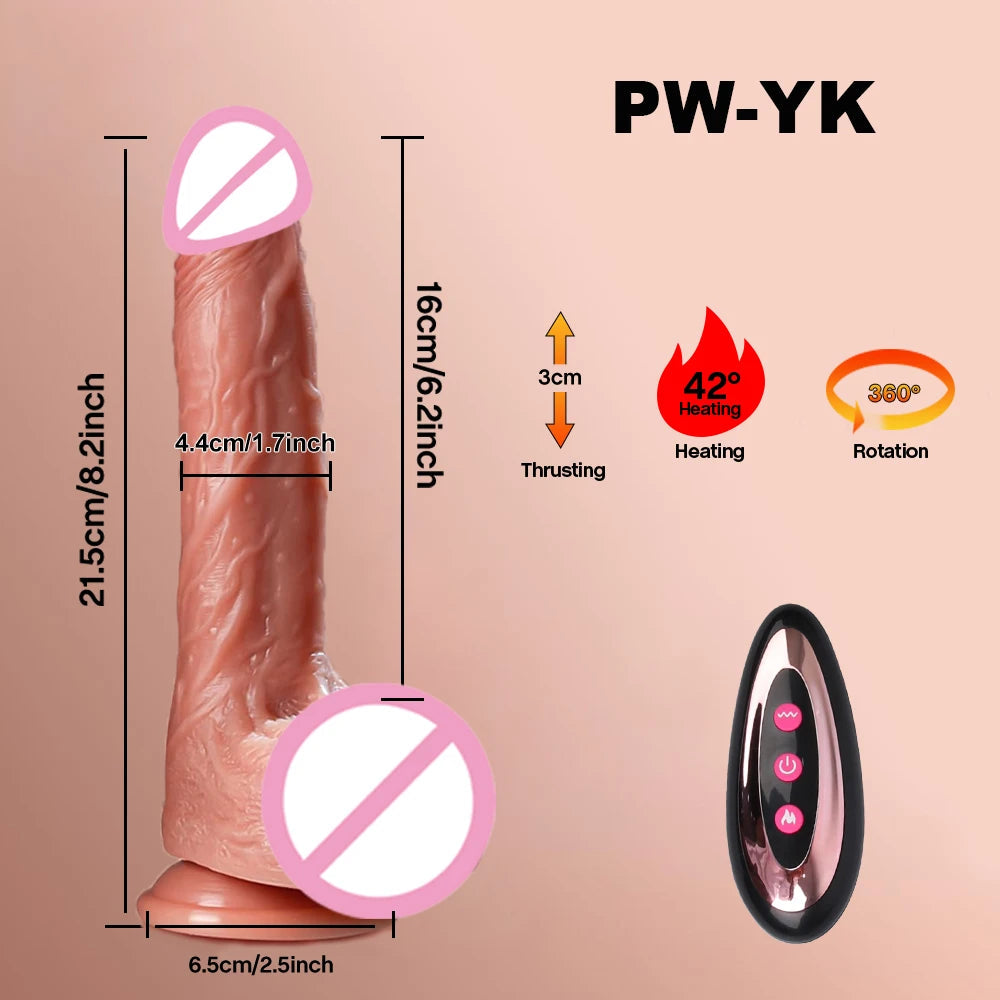 Huge Realistic Silicone Remote Control Dildo Thrusting Vibrating Female Sex Toys Penetration G Spot Clit Vagina Orgasm Massager GOOD Vibrations