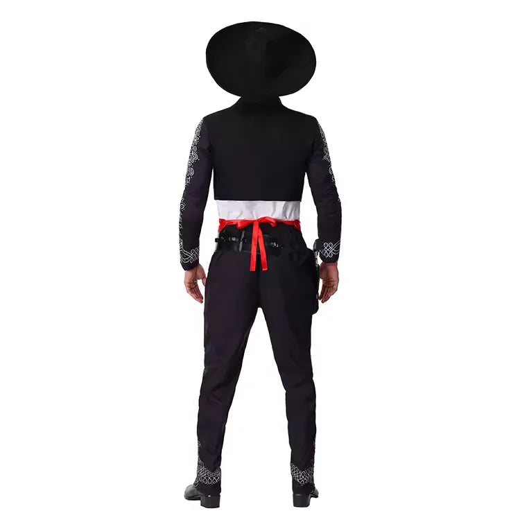 Men's Halloween American Western Heroic Character Mexican Ethnic Cospaly Costume Good Vibrations