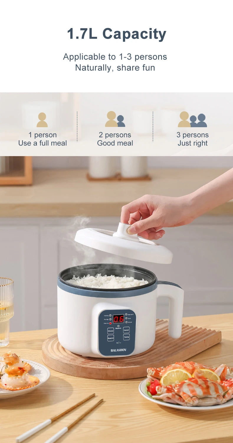 1.7L Electric Rice Cooker Single Double Layer 220V Multi Cooker Non-Stick Smart Mechanical MultiCooker Steamed Rice Pot For Home Good Vibrations Adult Super Store