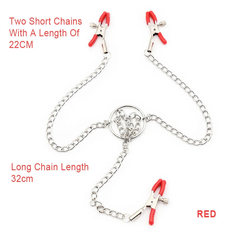 SM Couple Games Bondage Woman Clitoral Nipple Stimulation Clamps Bdsm Fetish Slave Role Play Exotic Intimate Erotics Accessories Good Vibrations Adult Super Store