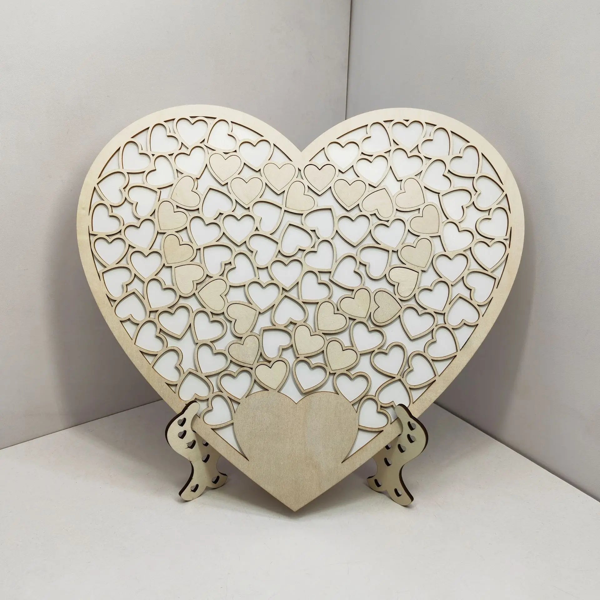 Wedding Guest Book Wood Personalized Heart Wedding Guestbook Rustic Wedding Guest Book with Heart Drop Box for Party Good Vibrations