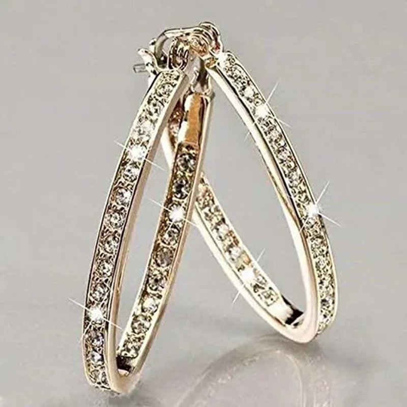 1 Pair Of Simple Large Hoop Earrings With Fashion Temperament, Female Personality Street Match, Banquet Holiday Wear Good Vibrations Adult Super Store