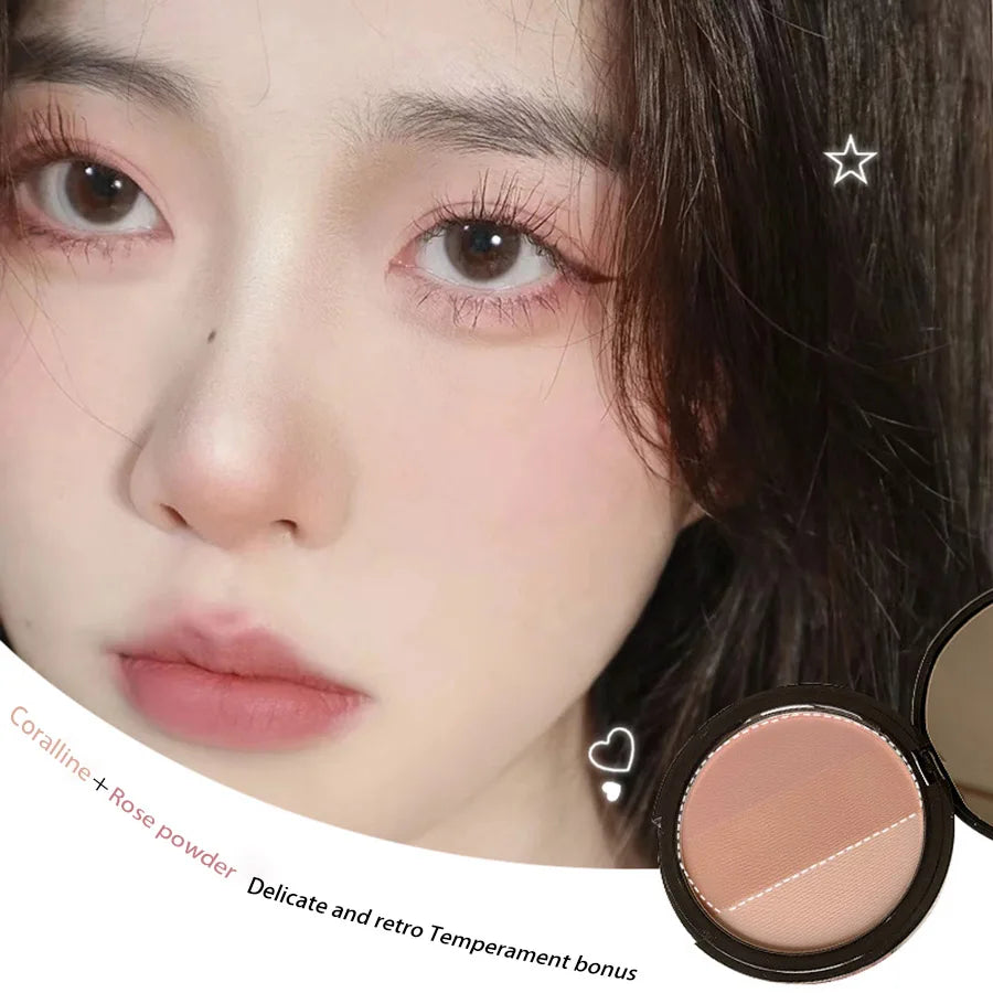 Three-color Blush Palette Delicate Long-lasting Waterproof Non-fading Eyeshadow Blush Integration Tray Good Vibrations